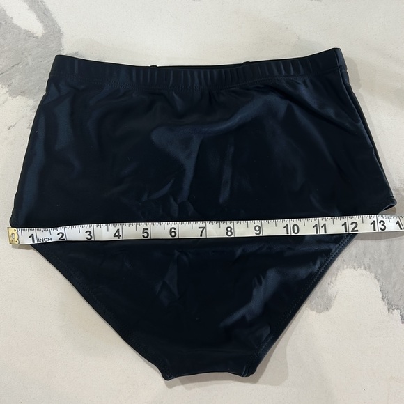 New never worn black high waisted bikini swim suit bottoms. - Picture 9 of 11